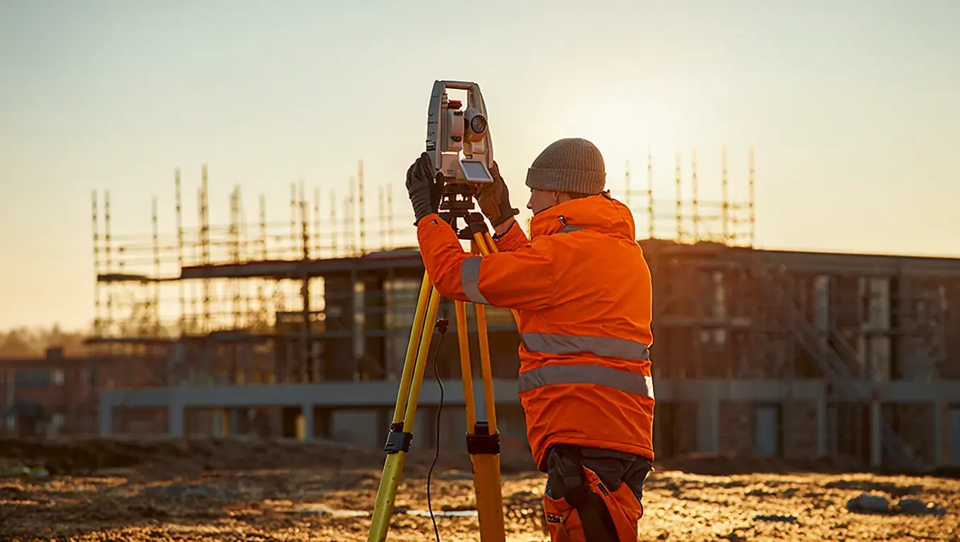 surveyor doing a topographical survey