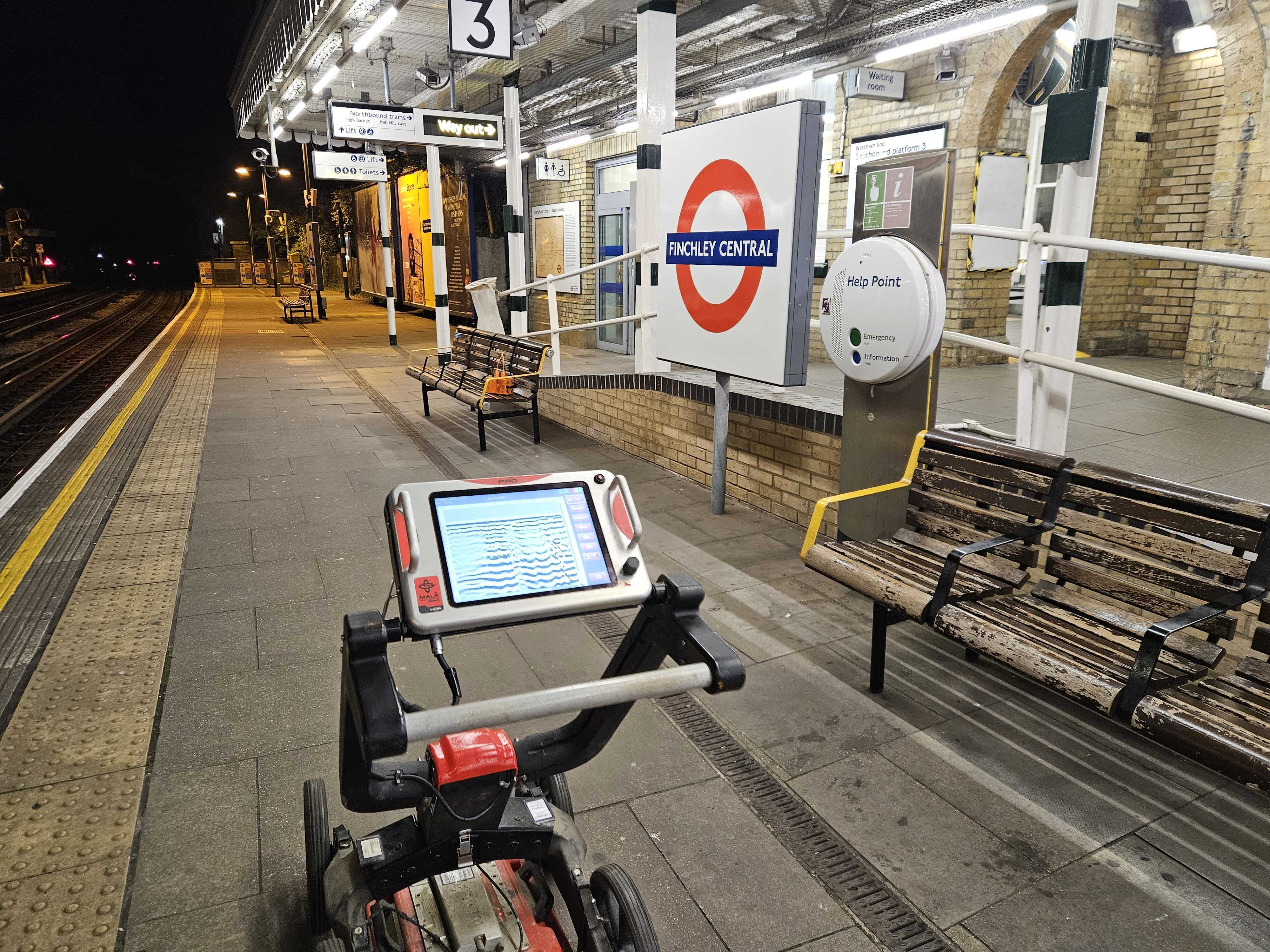 gpr survey at a tube station