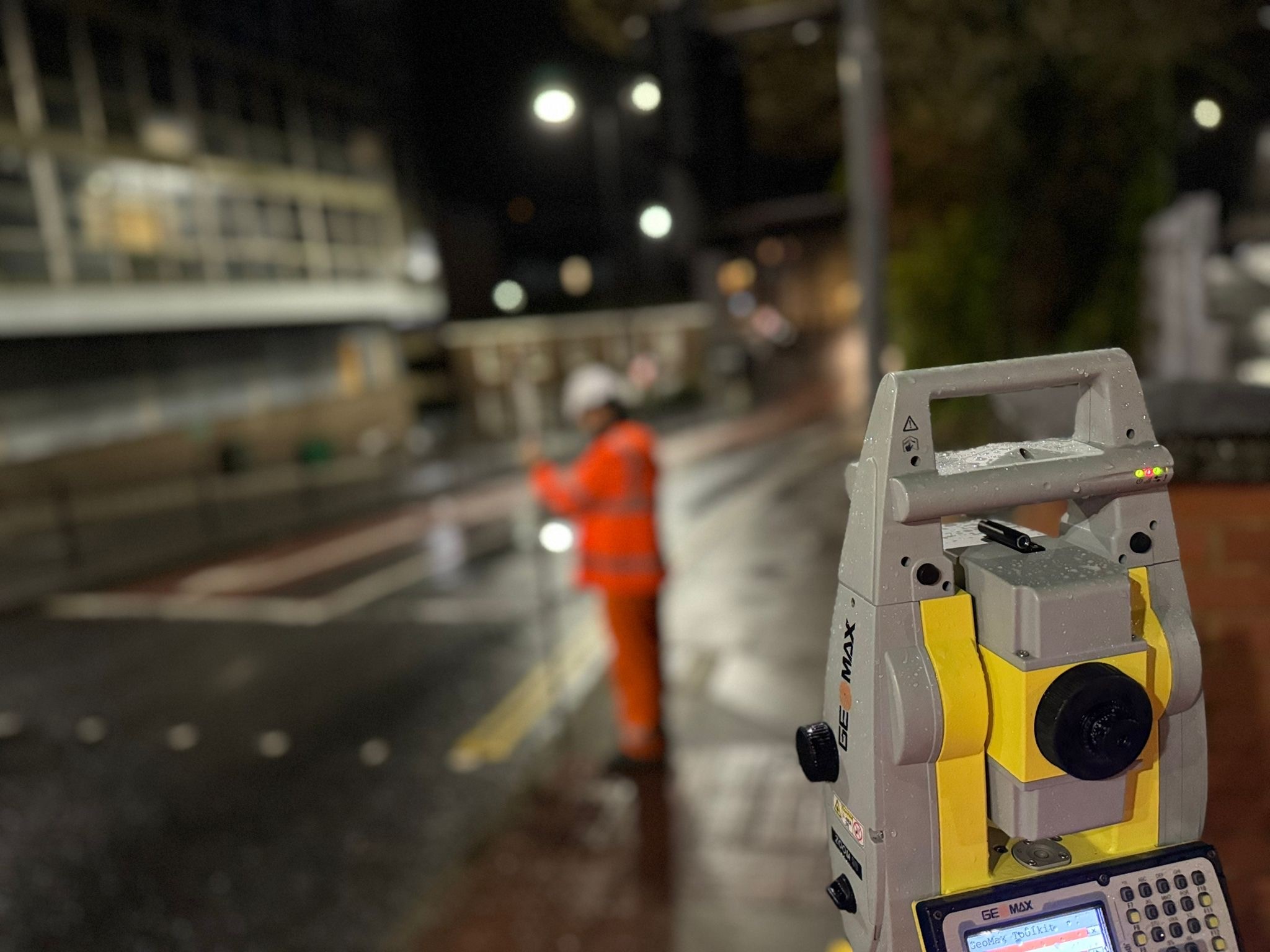 topographical surveying at night