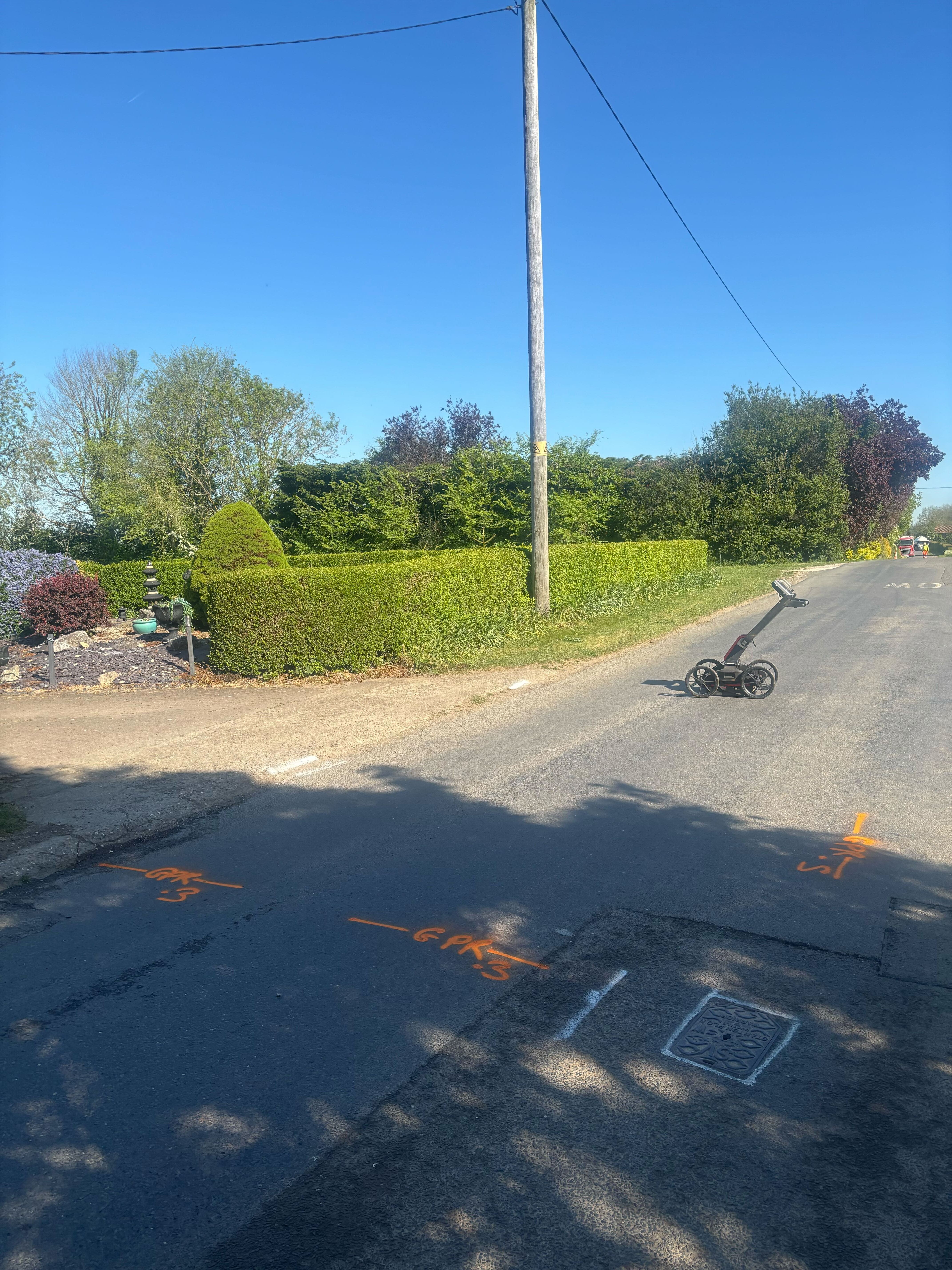 gpr survey on concrete in the sun